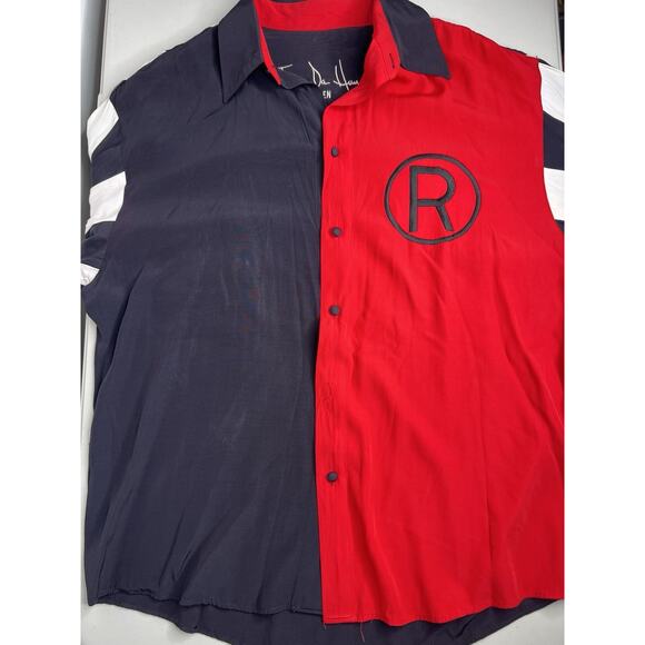 Joe Da Hun Shirt Men Designer Colorblock Striped Made USA Size XL - Picture 15 of 15